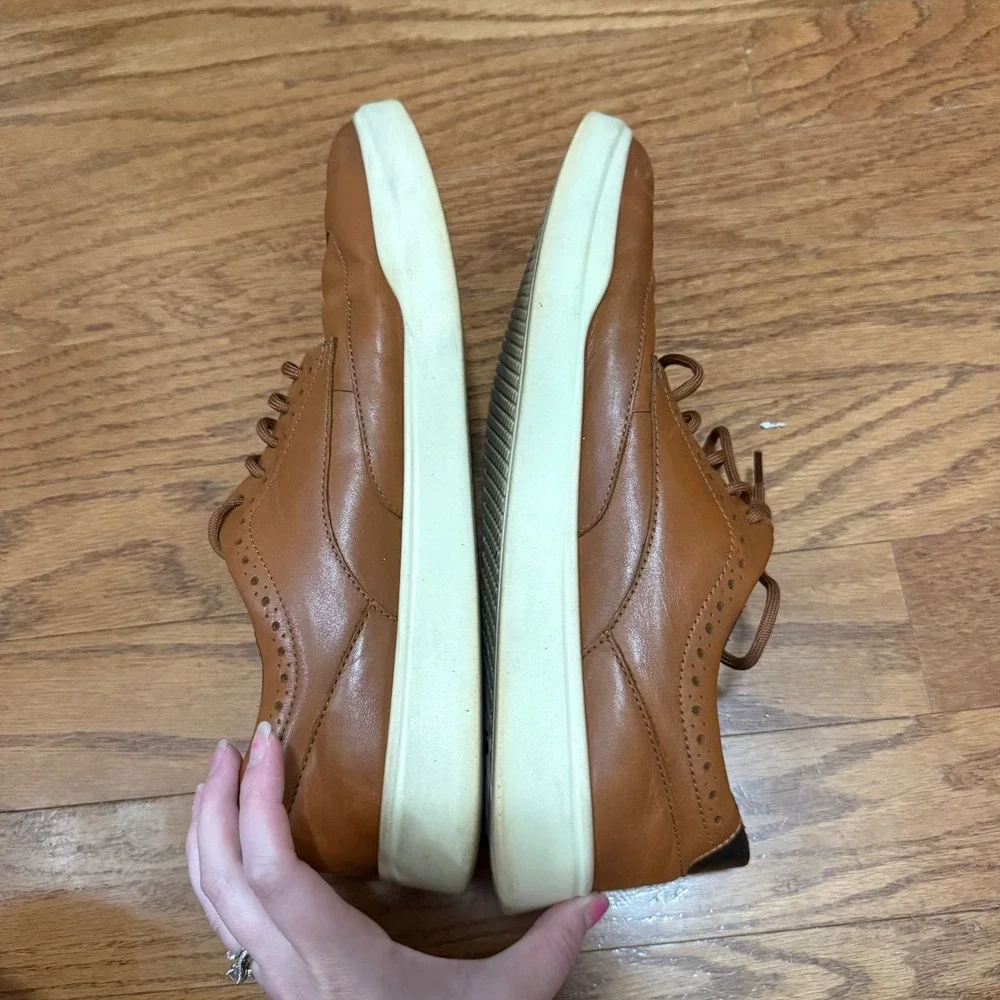 Cole Haan Brown Leather Grand Crosscourt‎ Wingtip Oxford Sneakers size 12